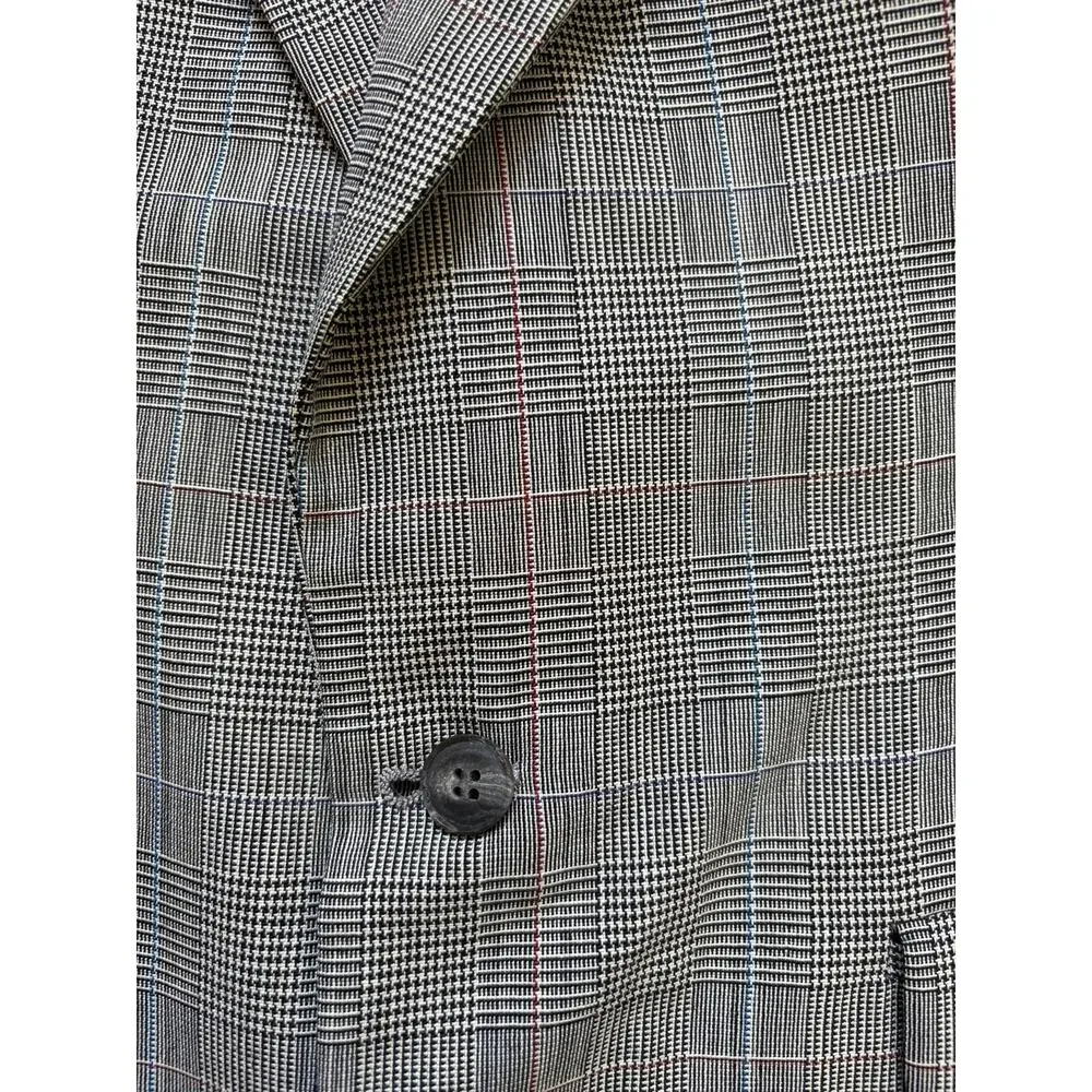 Vintage Jos. A Bank (Exec. Collection) Glen Plaid 100% Wool Blazer, Made in USA